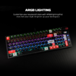 Tastatura Mehanicka Gaming Fantech MK918 RGB Atom PRO97 Wireless bela (Blue switch) - Slika 8