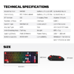 Tastatura Mehanicka Gaming Fantech MK918 RGB Atom PRO97 Wireless bela (Red switch) - Slika 11