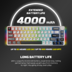 Tastatura Mehanicka Gaming Fantech MK919 Atom PRO66 siva (Blue switch) - Slika 6