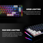 Tastatura Mehanicka Gaming Fantech MK919 Atom PRO66 siva (Blue switch) - Slika 8