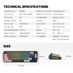 Tastatura Mehanicka Gaming Fantech MK919 Atom PRO66 siva (Blue switch) - Slika 11