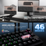 Tastatura Mehanicka Gaming Fantech MK920 RGB Maxfit 6 Wireless bela (Brown switch) - Slika 6
