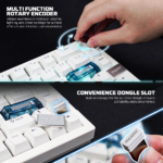 Tastatura Mehanicka Gaming Fantech MK920 RGB Maxfit 6 Wireless bela (Brown switch) - Slika 10