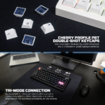 Tastatura Mehanicka Gaming Fantech MK921 Maxfit 8 Wireless black white switch - Slika 8