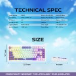 Tastatura Mehanicka Gaming Fantech MK921 Maxfit 8 Wireless ONE PIECE - GEAR5 (white switch) - Slika 11