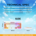 Tastatura Mehanicka Gaming Fantech MK921 Maxfit 8 Wireless ONE PIECE - NAMI (white switch) - Slika 11