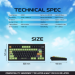Tastatura Mehanicka Gaming Fantech MK921 Maxfit 8 Wireless ONE PIECE - ZORO (white switch) - Slika 11
