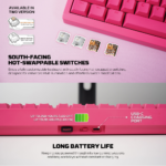 Tastatura Mehanicka Gaming Fantech MK921 Maxfit 8 Wireless pink (brown switch) - Slika 6