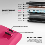 Tastatura Mehanicka Gaming Fantech MK921 Maxfit 8 Wireless pink (brown switch) - Slika 9