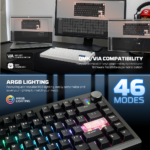 Tastatura Mehanicka Gaming Fantech MK921 Maxfit 8 Wireless white white switch - Slika 6