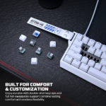 Tastatura Wired Magnetic Gaming Fantech MK811 RGB Atom HE68 bela (emerald switch) - Slika 6