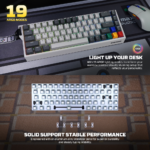 Tastatura Wired Magnetic Gaming Fantech MK922 Atom HE68 Pro Super Maxfit siva (emerald switch) - Slika 9