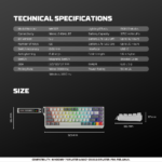 Tastatura Wired Magnetic Gaming Fantech MK922 Atom HE68 Pro Super Maxfit siva (emerald switch) - Slika 12