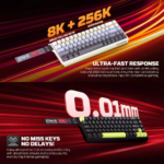 Tastatura Wired Magnetic Gaming Fantech MK922 Atom HE68 Pro Topo bela (emerald switch) - Slika 6
