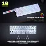 Tastatura Wired Magnetic Gaming Fantech MK922 Atom HE68 Pro Topo bela (emerald switch) - Slika 9