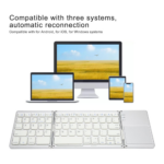 Tastatura Wireless sa touchpadom rasklopiva bela - Slika 6