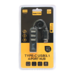 USB 3.1 HUB 4 porta JWD-U30 crni - Slika 4