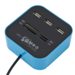 USB hub I citac kartica 2u1 JWD-U35 plavi - Slika 2