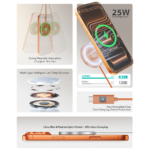 Wireless punjac magnetic Coteci iH-150 Qi2.2 25W narandzasti - Slika 2