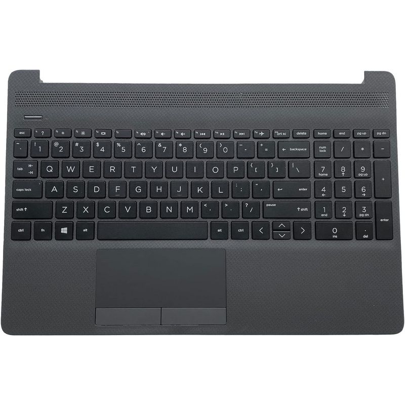 1296-81Y12XnLFZL._AC_SL1500_.jpg Palmrest (C Cover) sa tastaturom za laptop HP 250 255 256 G8 15S-DU 15-DW tamno sivi/crni - Slika 1