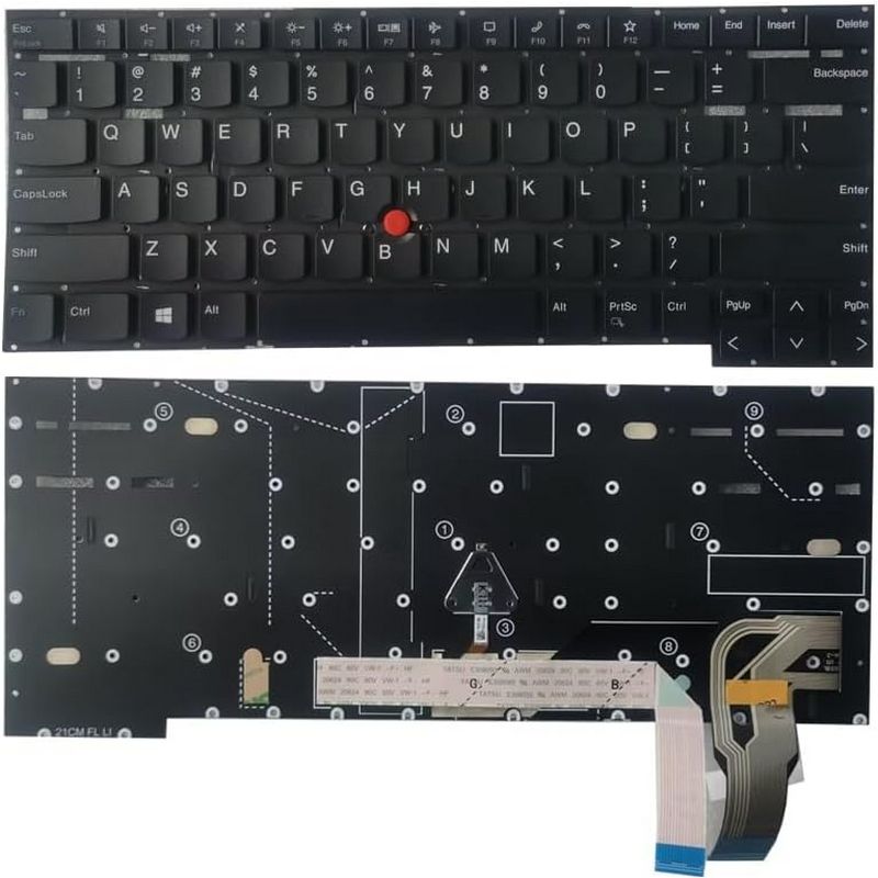 1804-51ExLgxo1SL._AC_.jpg Tastatura za laptop Lenovo ThinkPad T14s Gen 2,X1 Extreme Gen4 mali enter, backlight i gumb - Slika 1