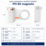 Foto nastavak za mobilni telefon PH-80 magnetic beli - Slika 6