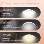 Podna LED lampa Half moon bela - Slika 5