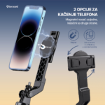 Selfie stick Teracell C12C + kvadripod Smart AI crni - Slika 3