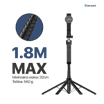Selfie stick Teracell C12C + kvadripod Smart AI crni - Slika 4
