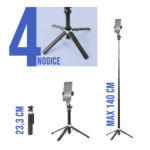 Selfie stick U69 + tripod crni - Slika 2