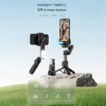 Tripod stabilizator Q19 smart AI sa selfie stickom i LED svetlom crni - Slika 2