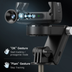 Tripod stabilizator Q19 smart AI sa selfie stickom i LED svetlom crni - Slika 7