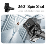 Tripod stabilizator Q19 smart AI sa selfie stickom i LED svetlom crni - Slika 8