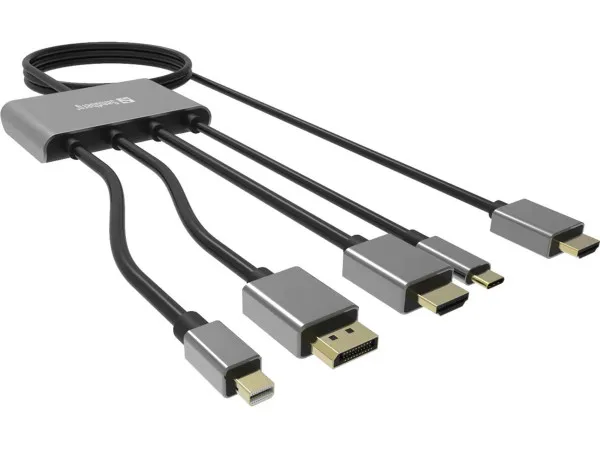 17779.webp Kabl-display HUB Sandberg All-In-One USB C/DP/m DP/HDMI - HDMI 2m 509-21 - Slika 1