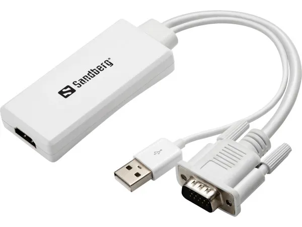 17885.webp Adapter konverter Sandberg VGA + Audio - HDMI FHD 508-78 - Slika 1