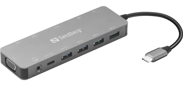 22100.webp Docking station Sandberg 13in1 USB-C - 2xHDMI/VGA/LAN/3xUSB 3.0/USB C 136-45 - Slika 1