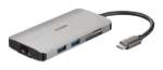 Docking D-Link DUB-M810 8in1 USB-C - HDMI/USB3.0x2/CR/PD/GLAN