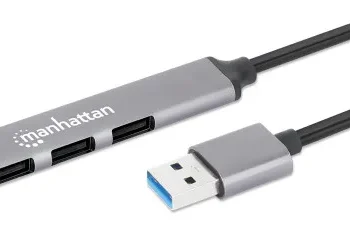 USB HUB 4port Manhattan 168427 3.0/3xUSB 2.0 480Mbps/1xUSB 3.0 5Gbps/sivi