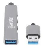 USB HUB 4port Manhattan 168427 3.0/3xUSB 2.0 480Mbps/1xUSB 3.0 5Gbps/sivi - Slika 2