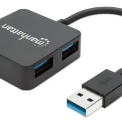 USB HUB 4port Manhattan 162296 3.2 G1/5Gbps/Crni