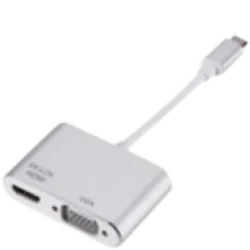 Adapter Stars Solutions USB-C na HDMI/VGA sivi