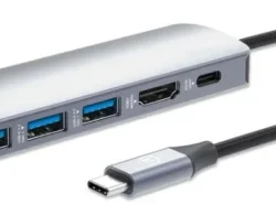 Docking station Manhattan 153959 6in1 USB-C - HDMI/3xUSB/GLAN/PD 100W