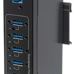USB HUB 7port Manhattan 164405 USB 3.0/industrijski/na šinu