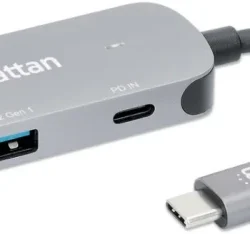 Manhattan USB-C to HDMI (4K@30Hz) 3-in-1 Docking with Power 130707