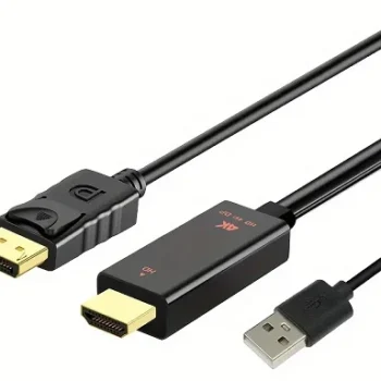 HDMI M. na Displayport M. Kabl 1.8m Kettz H2DP-K180 4K 60Hz