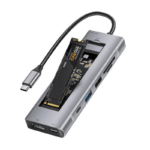 Adapter Type C na HDMI, Type C, PD, USB 3.0, USB 2.0, SD card, TF i M.2 NVMe 8 u 1 20cm kabl - Slika 2