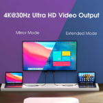 Adapter Type C na HDMI, Type C, PD, USB 3.0, USB 2.0, SD card, TF i M.2 NVMe 8 u 1 20cm kabl - Slika 5