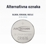 ANSMANN Baterija litijum CR1616 5020132 - Slika 2