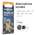 ANSMANN Baterija za slusni aparat PR-13 blister 6kom - Slika 2