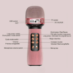 Bluetooth mikrofon WS898 roze - Slika 6